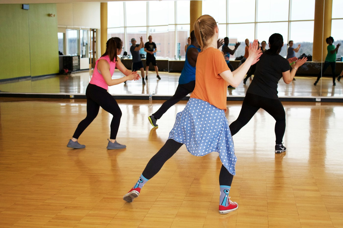Groupe réuni pendant un cours de danse